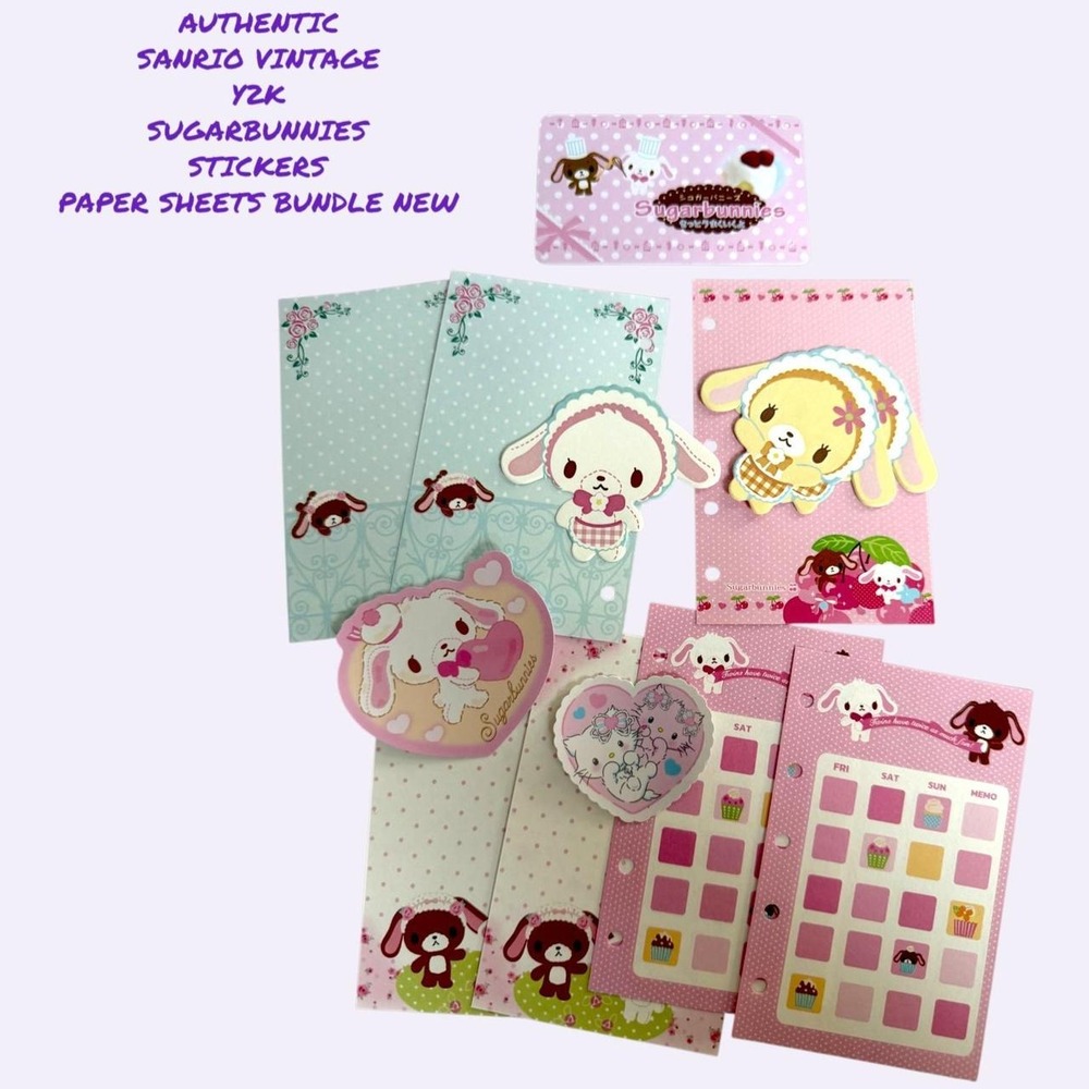 AUTHENTIC SUGARBUNNIES VINTAGE Y2K PAPERS CHARMMY KITTY BUNLDE NEW